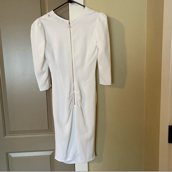 Elisabetta Franchi Pure Ivory Dress IT 42 - Picture 2 of 7